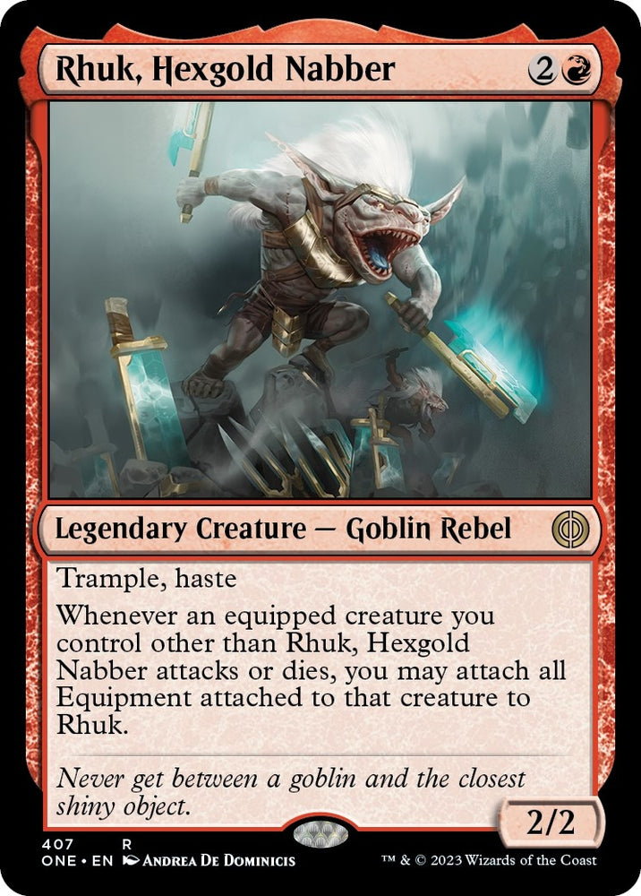 Image for Rhuk, Hexgold Nabber (407) [Phyrexia: All Will Be One]