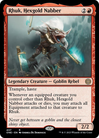 Image for Rhuk, Hexgold Nabber (407) [Phyrexia: All Will Be One]