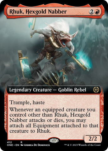 Image for Rhuk, Hexgold Nabber (Extended Art) (412) [Phyrexia: All Will Be One]