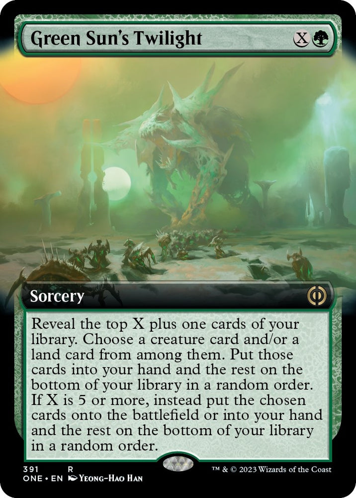 Image for Green Sun's Twilight (Extended Art) (391) [Phyrexia: All Will Be One]