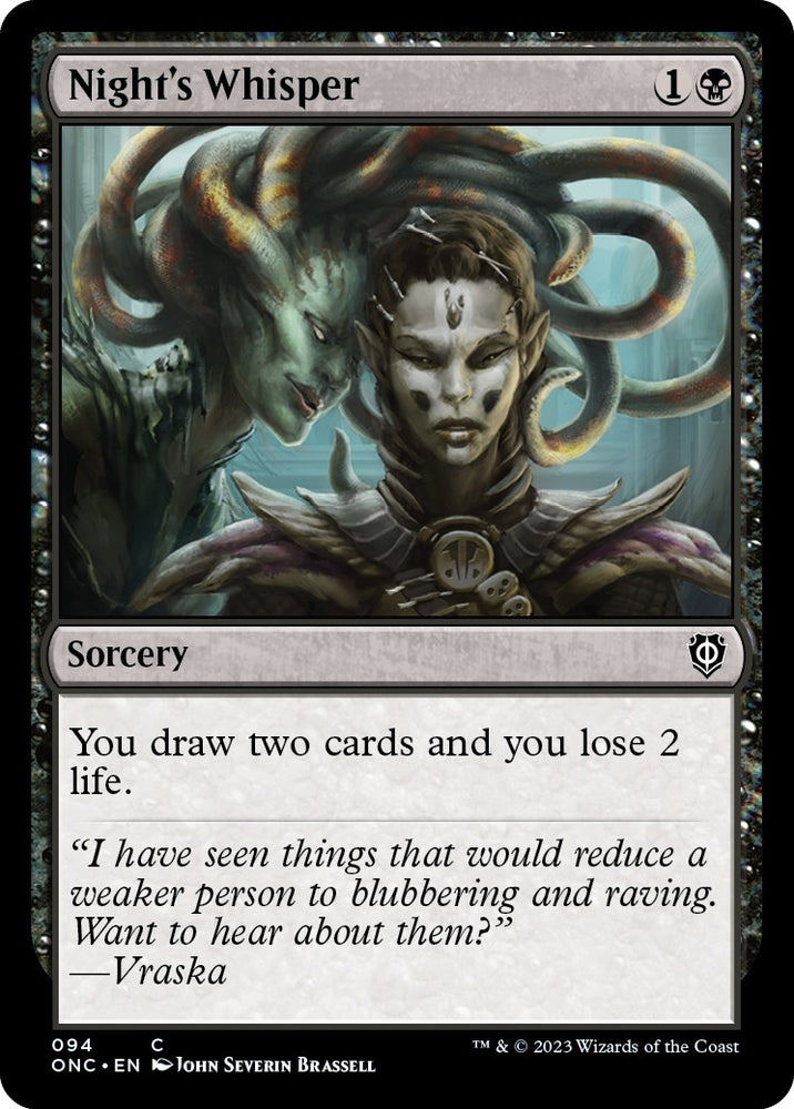 Image for Night's Whisper (94) [Commander: Phyrexia: All Will Be One]