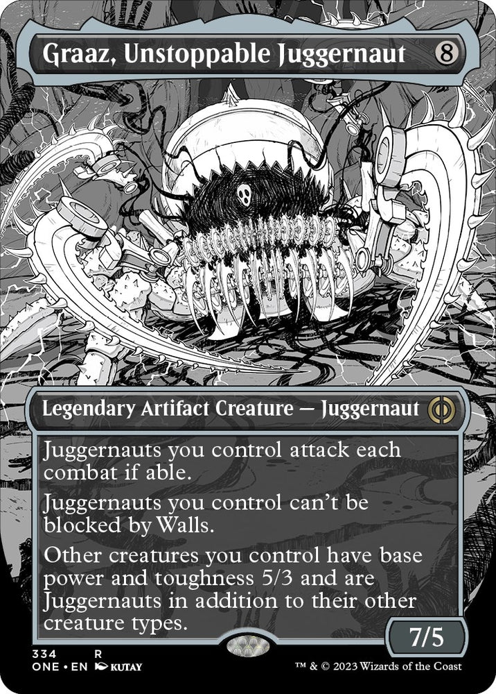 Image for Graaz, Unstoppable Juggernaut (Borderless) (334) [Phyrexia: All Will Be One]