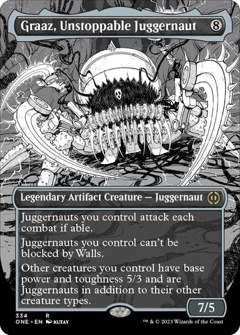 Image for Graaz, Unstoppable Juggernaut (Borderless) (334) [Phyrexia: All Will Be One]