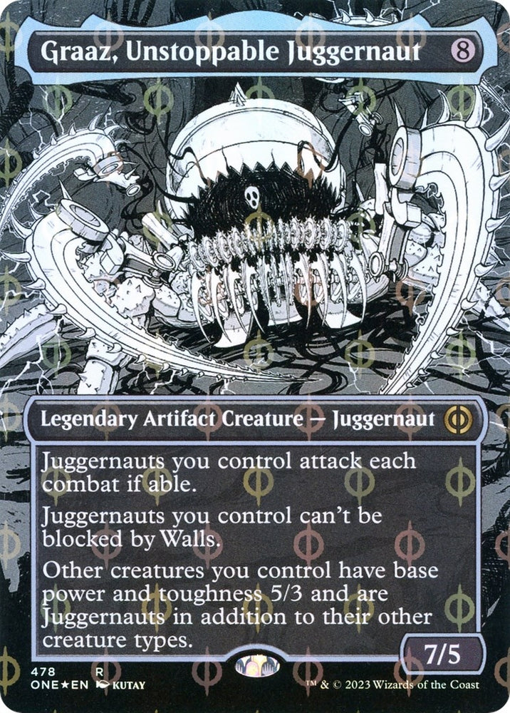 Image for Graaz, Unstoppable Juggernaut (Borderless) (Step-and-Compleat Foil) (478) [Phyrexia: All Will Be One]