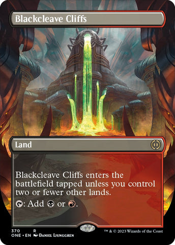Image for Blackcleave Cliffs (Borderless) (370) [Phyrexia: All Will Be One]