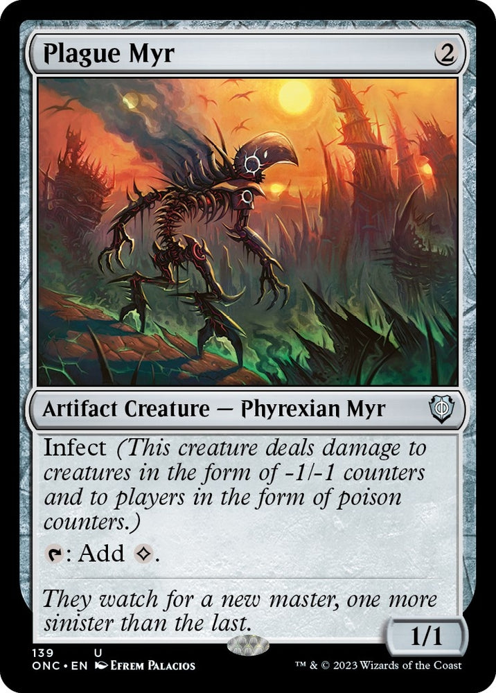 Image for Plague Myr (139) [Commander: Phyrexia: All Will Be One]