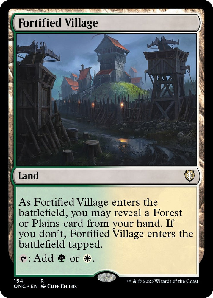 Image for Fortified Village (154) [Commander: Phyrexia: All Will Be One]