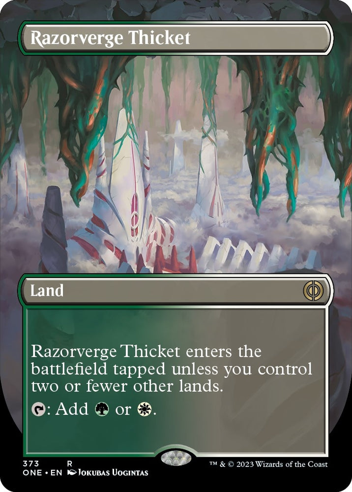 Image for Razorverge Thicket (Borderless) (373) [Phyrexia: All Will Be One]