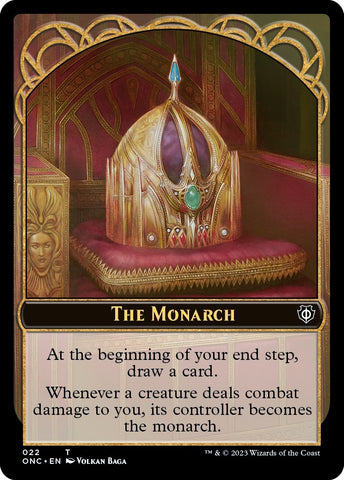 Image for The Monarch // Golem Double-Sided Token (22 // 18) [Commander: Phyrexia: All Will Be One]