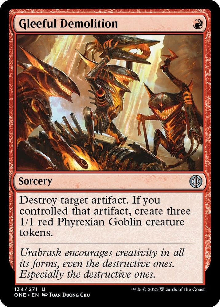Image for Gleeful Demolition (134) [Phyrexia: All Will Be One]