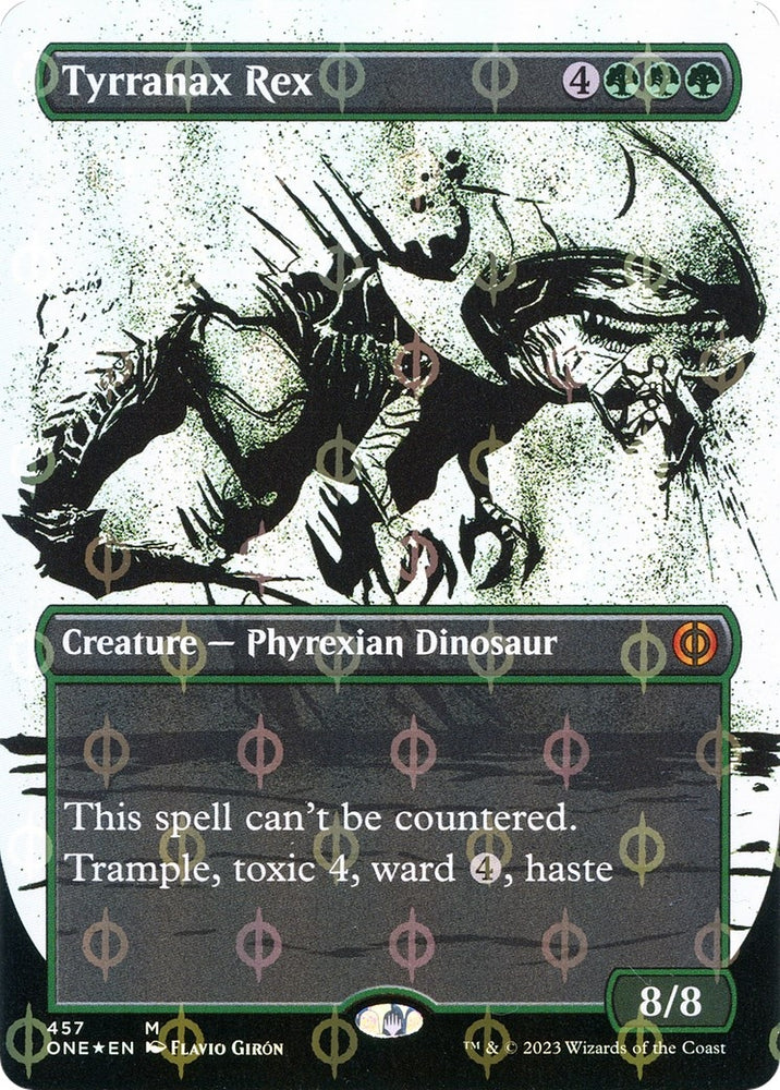 Image for Tyrranax Rex (Showcase) (Step-and-Compleat Foil) (457) [Phyrexia: All Will Be One]