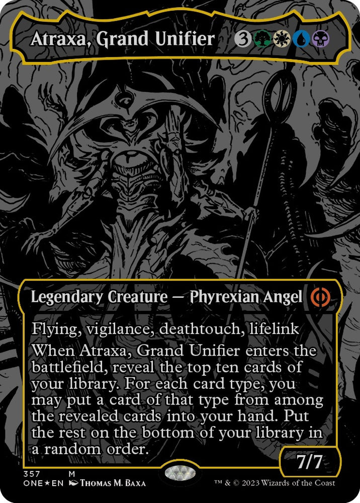 Image for Atraxa, Grand Unifier (Oil Slick Raised Foil) (357) [Phyrexia: All Will Be One]