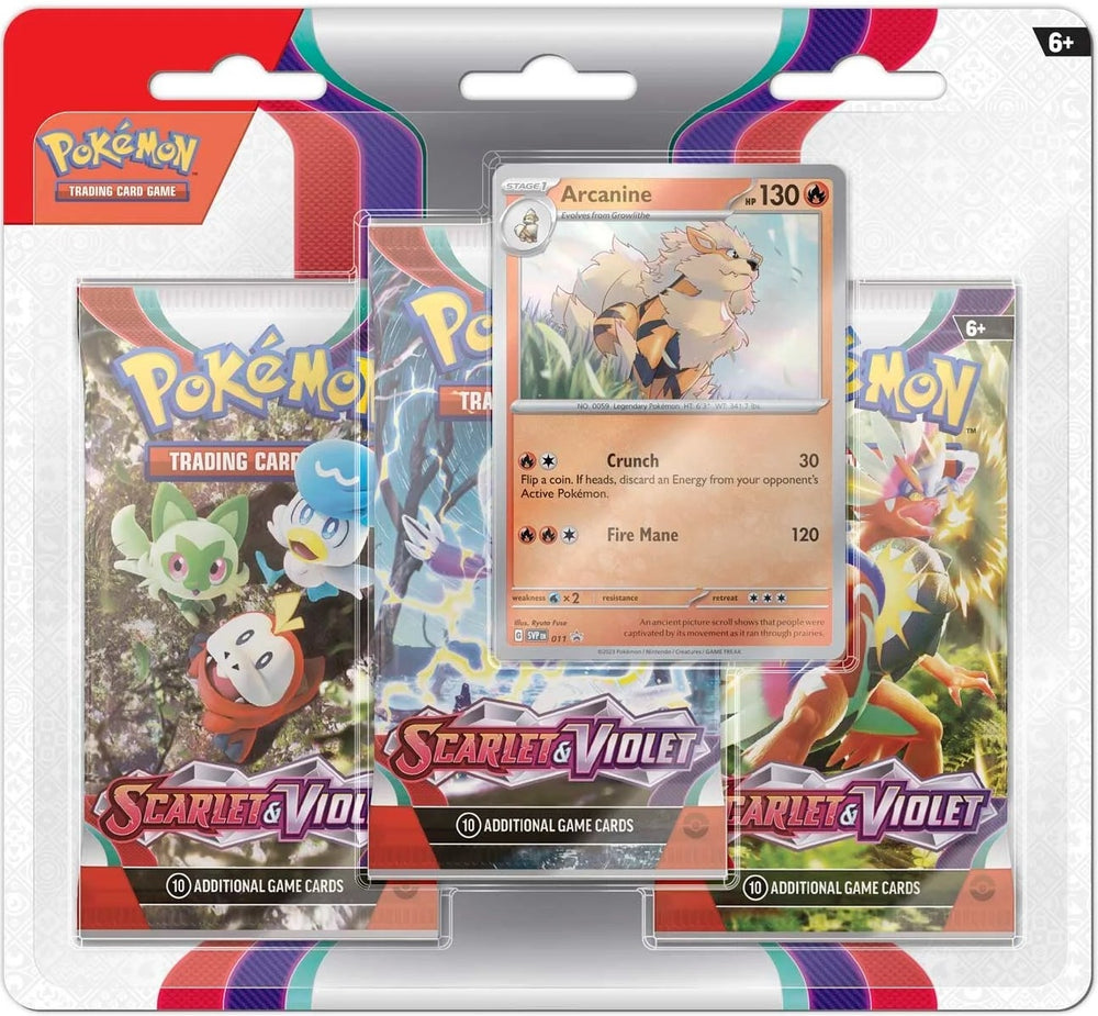Image for Scarlet & Violet 3 Pack Blister [Arcanine] (SV1)