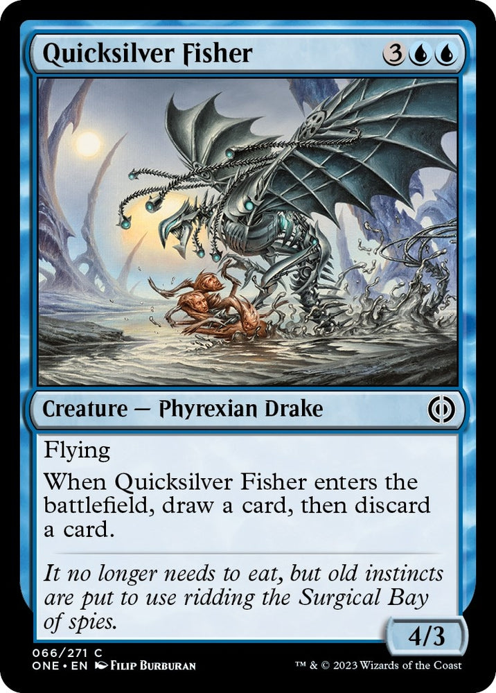 Image for Quicksilver Fisher (66) [Phyrexia: All Will Be One]