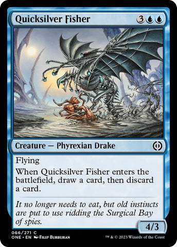 Image for Quicksilver Fisher (66) [Phyrexia: All Will Be One]