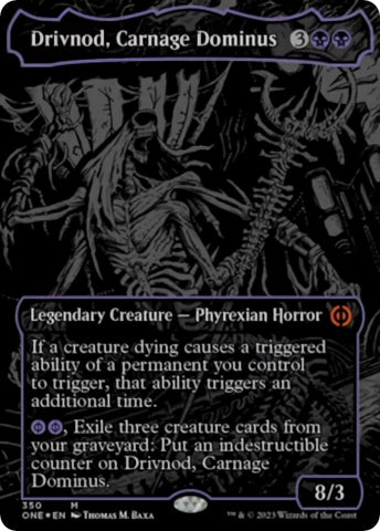 Image for Drivnod, Carnage Dominus (Oil Slick Raised Foil) (350) [Phyrexia: All Will Be One]
