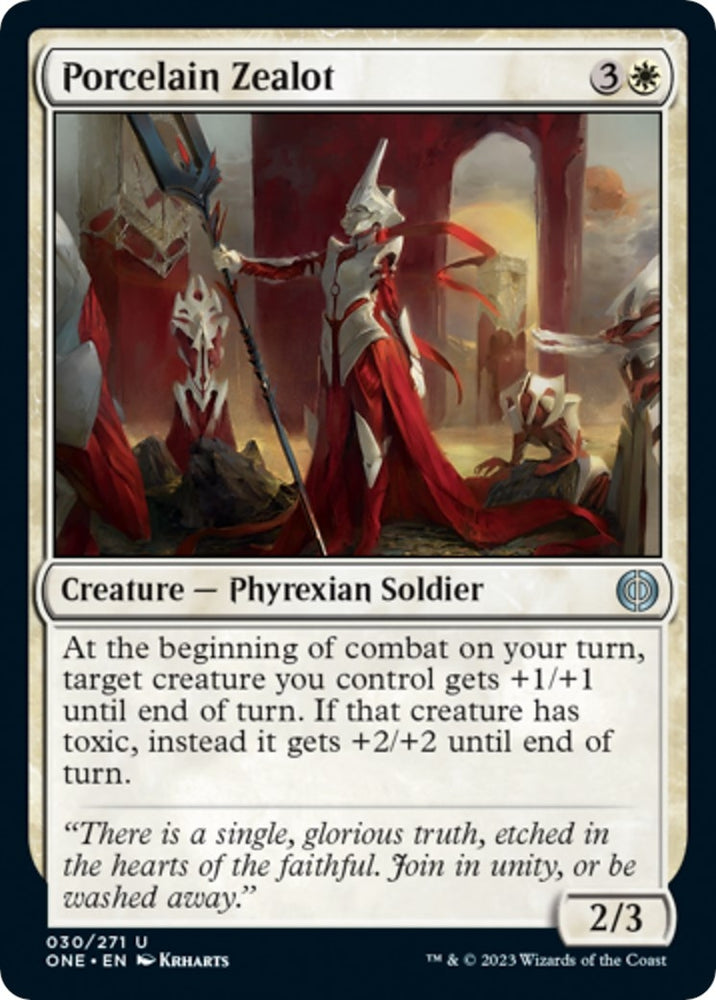 Image for Porcelain Zealot (30) [Phyrexia: All Will Be One]