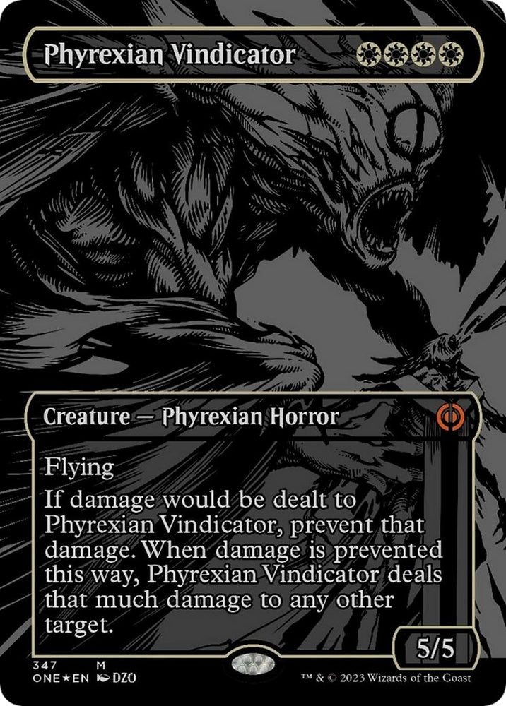 Image for Phyrexian Vindicator (Oil Slick Raised Foil) (347) [Phyrexia: All Will Be One]