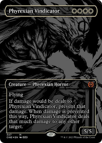 Image for Phyrexian Vindicator (Oil Slick Raised Foil) (347) [Phyrexia: All Will Be One]