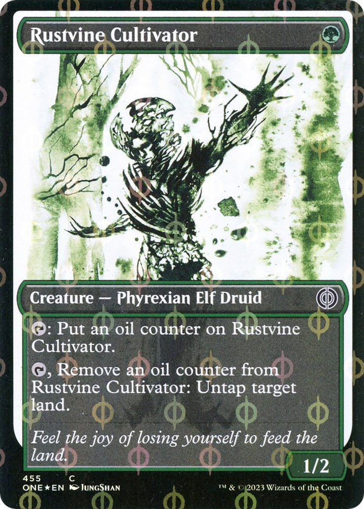 Image for Rustvine Cultivator (Showcase) (Step-and-Compleat Foil) (455) [Phyrexia: All Will Be One]