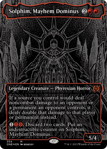 Image for Solphim, Mayhem Dominus (Oil Slick Raised Foil) (354) [Phyrexia: All Will Be One]