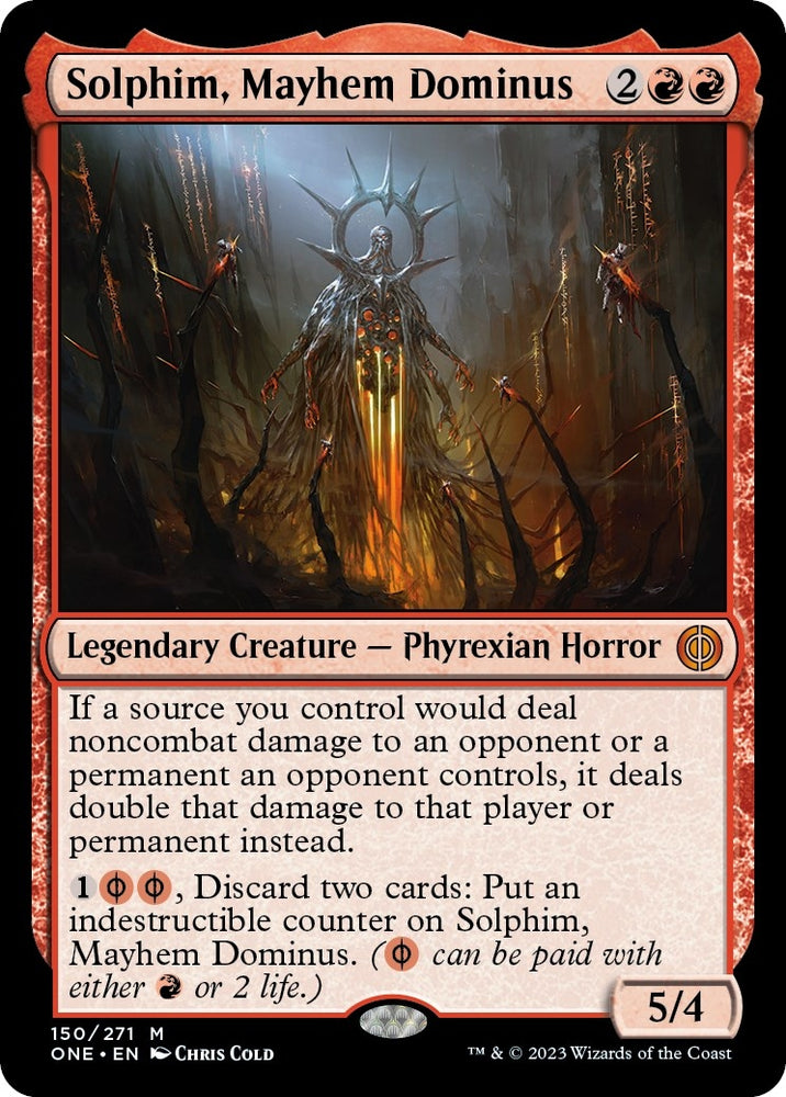 Image for Solphim, Mayhem Dominus (150) [Phyrexia: All Will Be One]