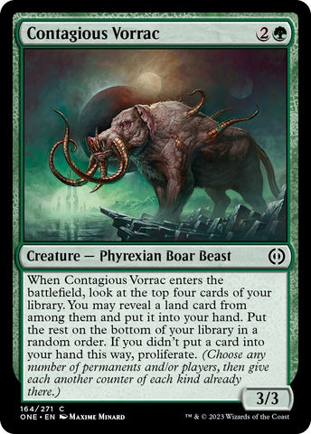 Image for Contagious Vorrac (164) [Phyrexia: All Will Be One]