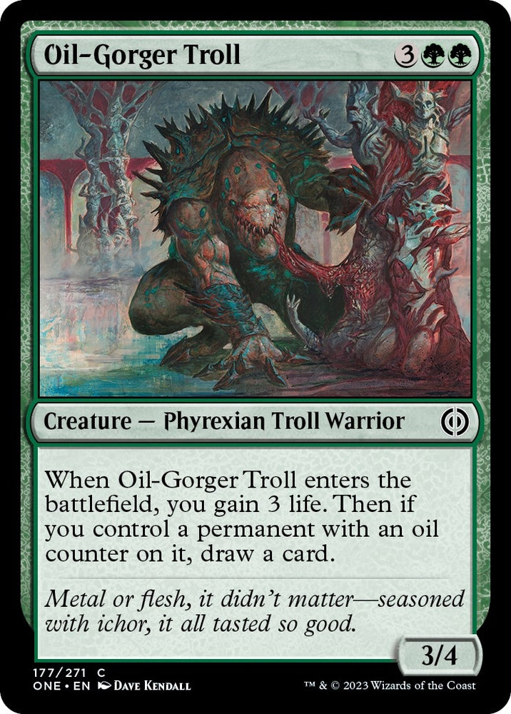 Image for Oil-Gorger Troll (177) [Phyrexia: All Will Be One]