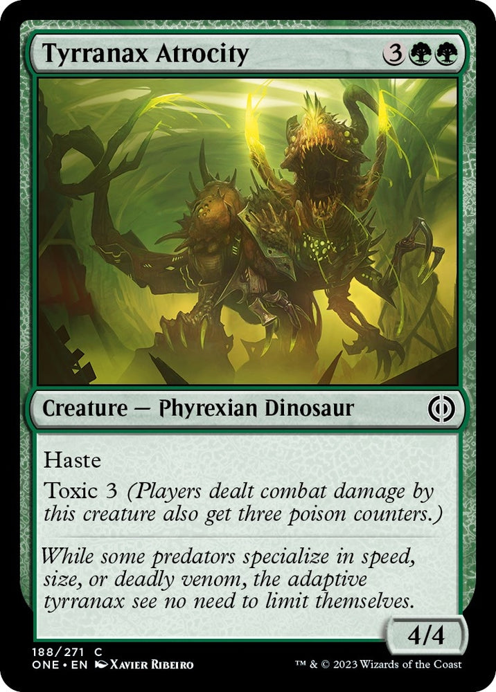 Image for Tyrranax Atrocity (188) [Phyrexia: All Will Be One]