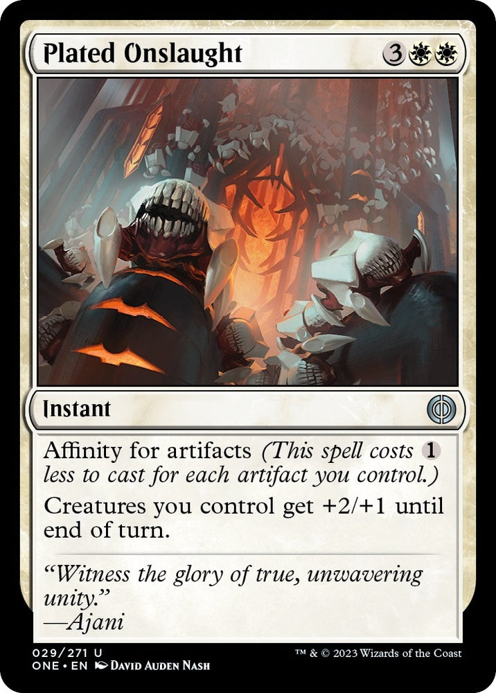 Image for Plated Onslaught (29) [Phyrexia: All Will Be One]