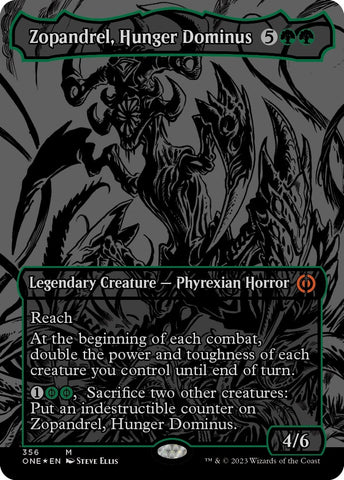 Image for Zopandrel, Hunger Dominus (Oil Slick Raised Foil) (356) [Phyrexia: All Will Be One]