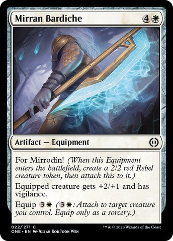Image for Mirran Bardiche (22) [Phyrexia: All Will Be One]