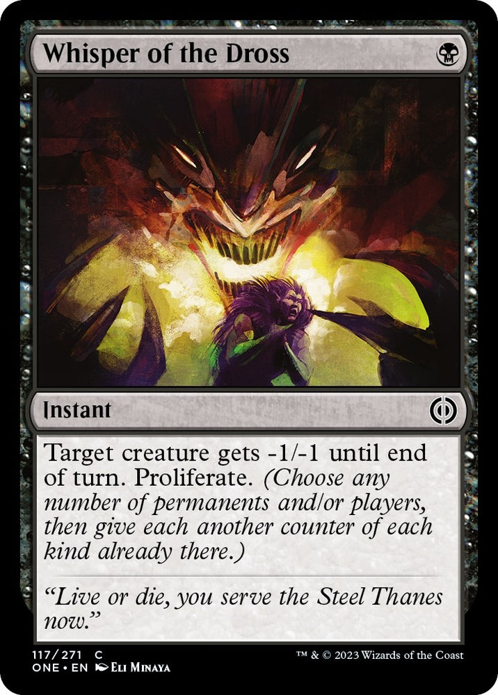 Image for Whisper of the Dross (117) [Phyrexia: All Will Be One]