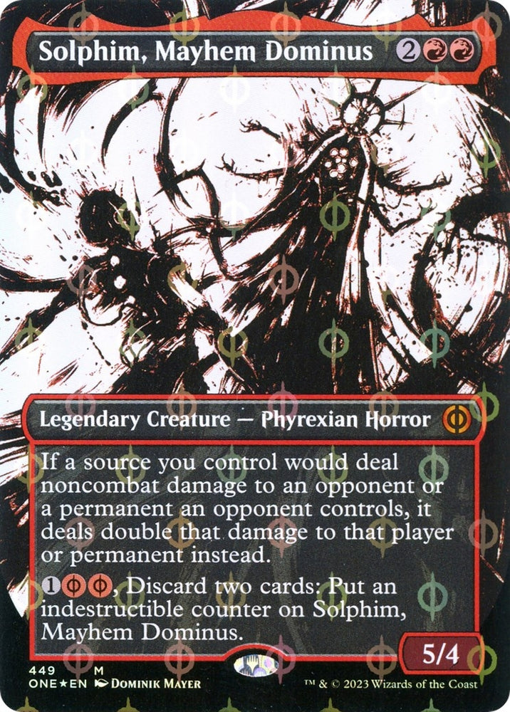 Image for Solphim, Mayhem Dominus (Showcase) (Step-and-Compleat Foil) (449) [Phyrexia: All Will Be One]