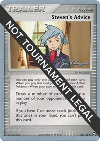 Image for Steven's Advice - 2008 (Jason Klaczynski) (83/108) - Pokemon