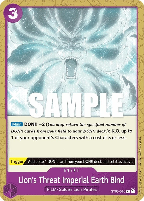 Image for Lion's Threat Imperial Earth Bind (ST05-016) - One Piece Card Game
