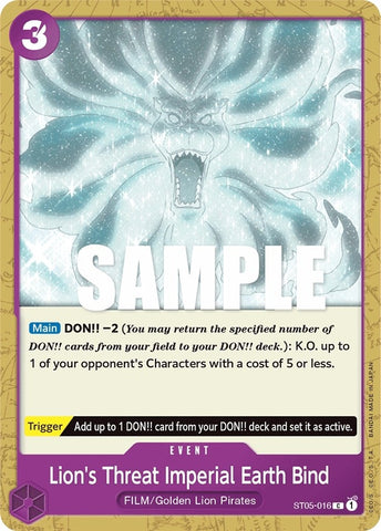 Image for Lion's Threat Imperial Earth Bind (ST05-016) - One Piece Card Game