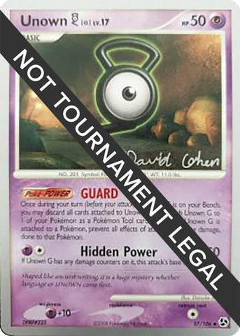 Image for Unown [G] - 2009 (David Cohen) (57/106) - Pokemon
