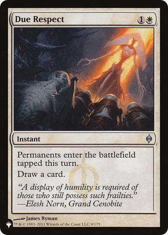 Image for Due Respect (8) [The List Reprints]