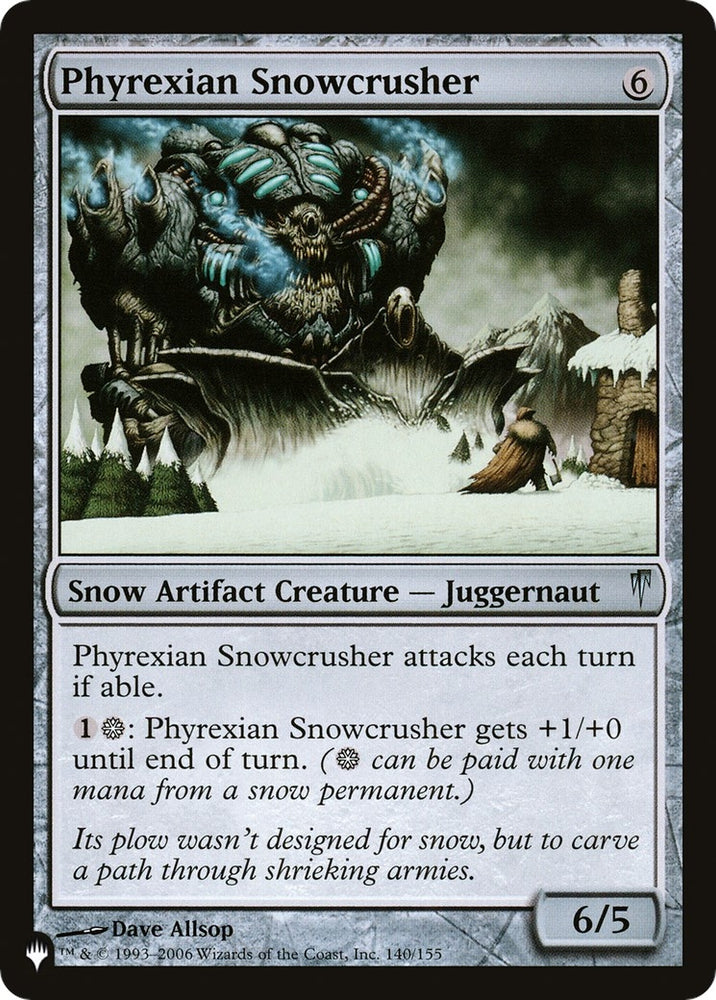 Image for Phyrexian Snowcrusher (140) [The List Reprints]