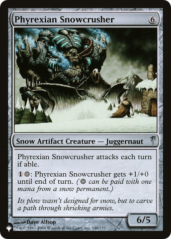 Image for Phyrexian Snowcrusher (140) [The List Reprints]