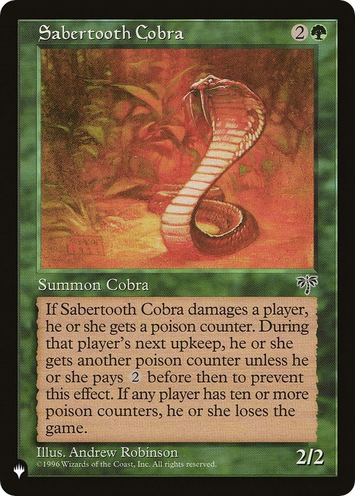 Image for Sabertooth Cobra [The List Reprints]