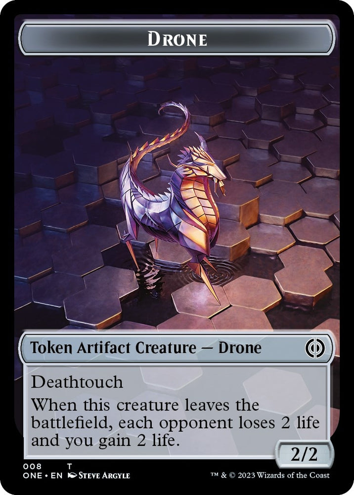 Image for Drone Token (8) [Phyrexia: All Will Be One]