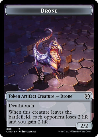 Image for Drone Token (8) [Phyrexia: All Will Be One]