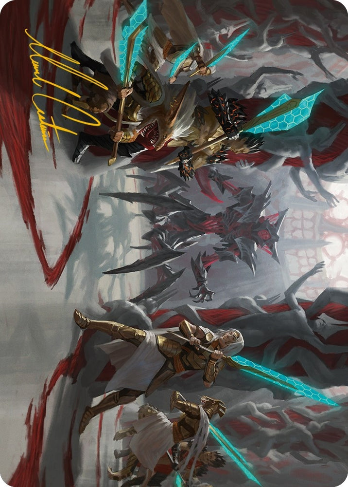 Image for Goldwardens' Gambit Art Card (Gold-Stamped Signature) (29) [Art Series: Phyrexia: All Will Be One]