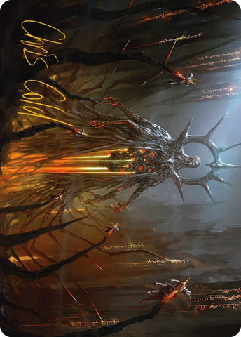 Image for Solphim, Mayhem Dominus Art Card (Gold-Stamped Signature) (35) [Art Series: Phyrexia: All Will Be One]