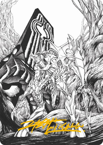 Image for Lukka, Bound to Ruin Art Card (Gold-Stamped Signature) (79) [Art Series: Phyrexia: All Will Be One]