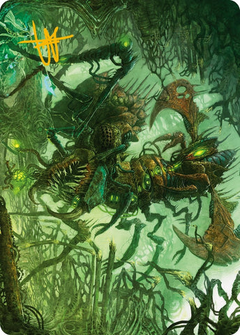 Image for Skyscythe Engulfer Art Card (Gold-Stamped Signature) (42) [Art Series: Phyrexia: All Will Be One]