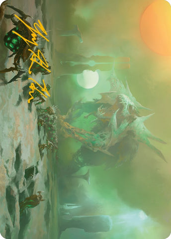 Image for Green Sun's Twilight Art Card (Gold-Stamped Signature) (39) [Art Series: Phyrexia: All Will Be One]