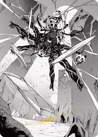Image for Kaito, Dancing Shadow Art Card (78/81) (Gold-Stamped Signature) (78) [Art Series: Phyrexia: All Will Be One]